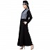 Executive abaya with attached jacket- Grey-Black